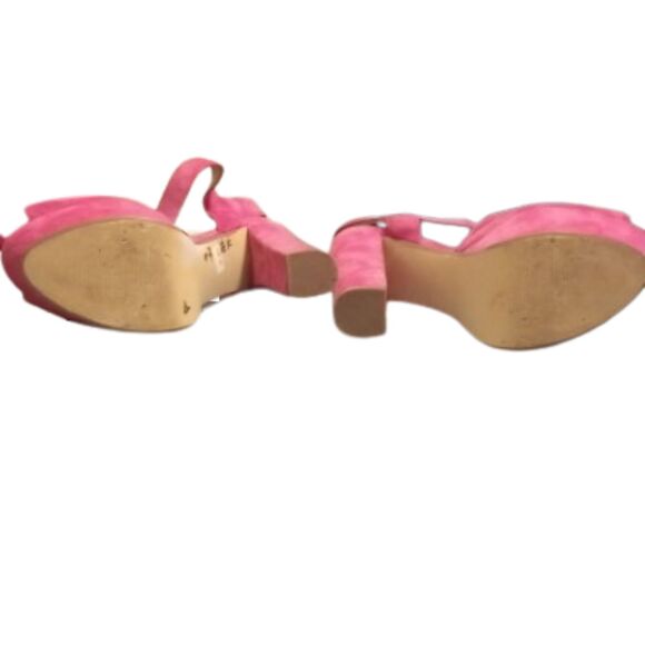 Steve Madden Women's Size 7.5M Jillyy Pink Suede Platform Heels - Picture 5 of 7